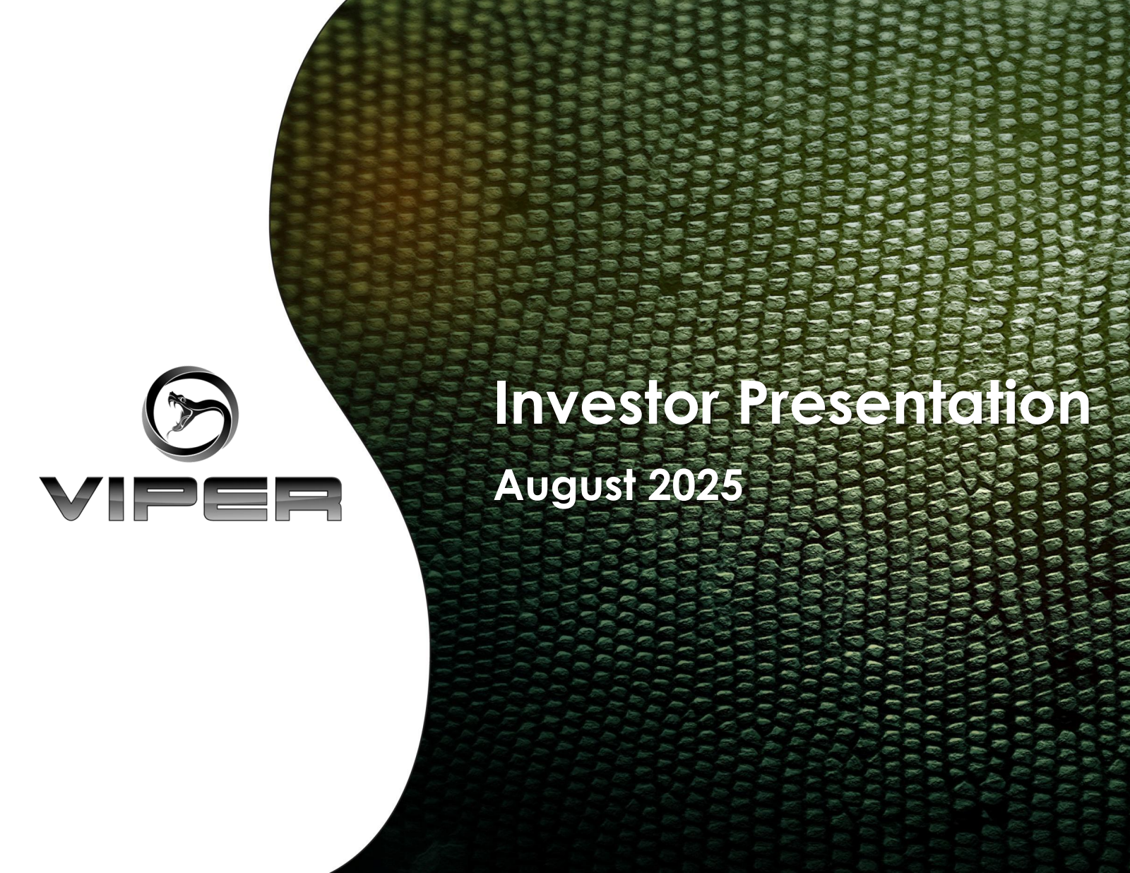 Viper Energy's Q2 2025 Slide Deck
