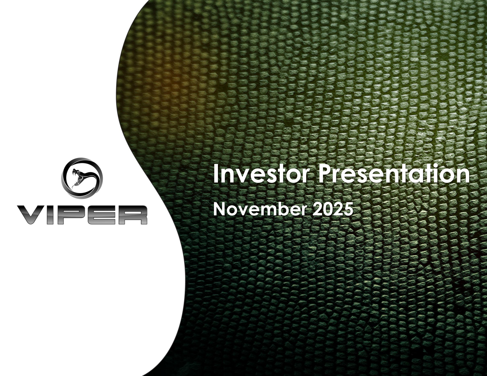 Viper Energy's Q3 2025 Slide Deck