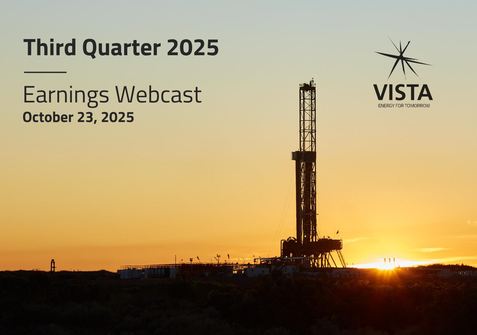 Vista Energy's Q3 2025 Slide Deck