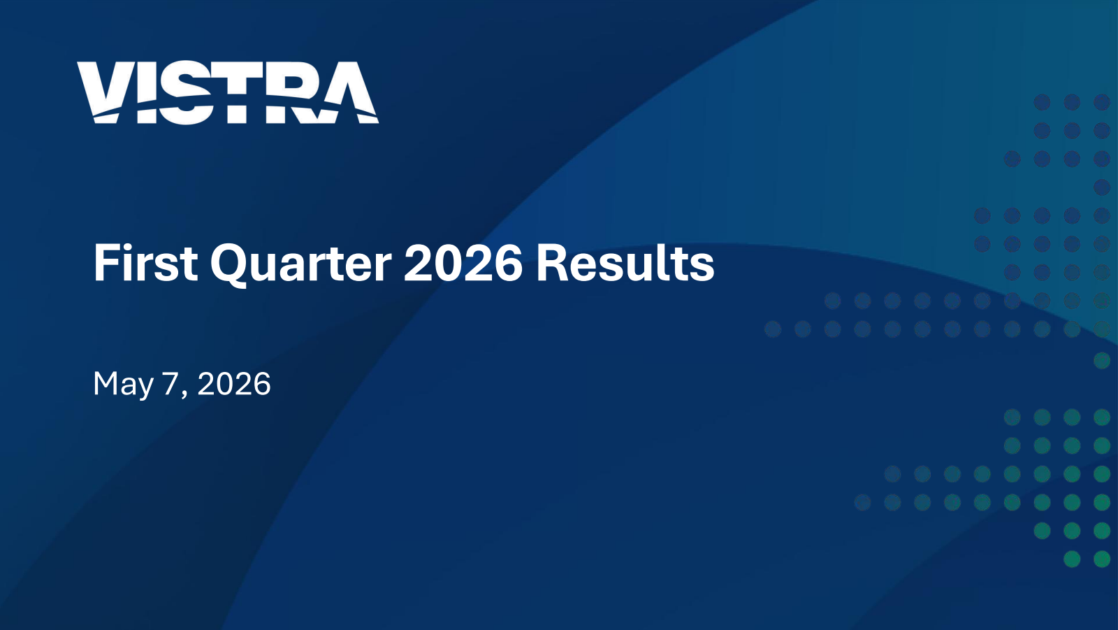 Vistra's Q1 2026 Slide Deck