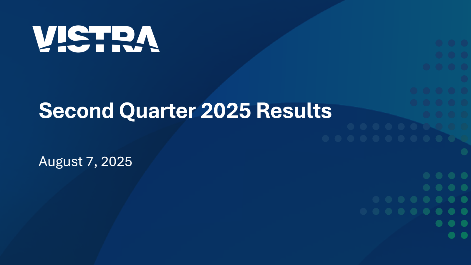 Vistra's Q2 2025 Slide Deck