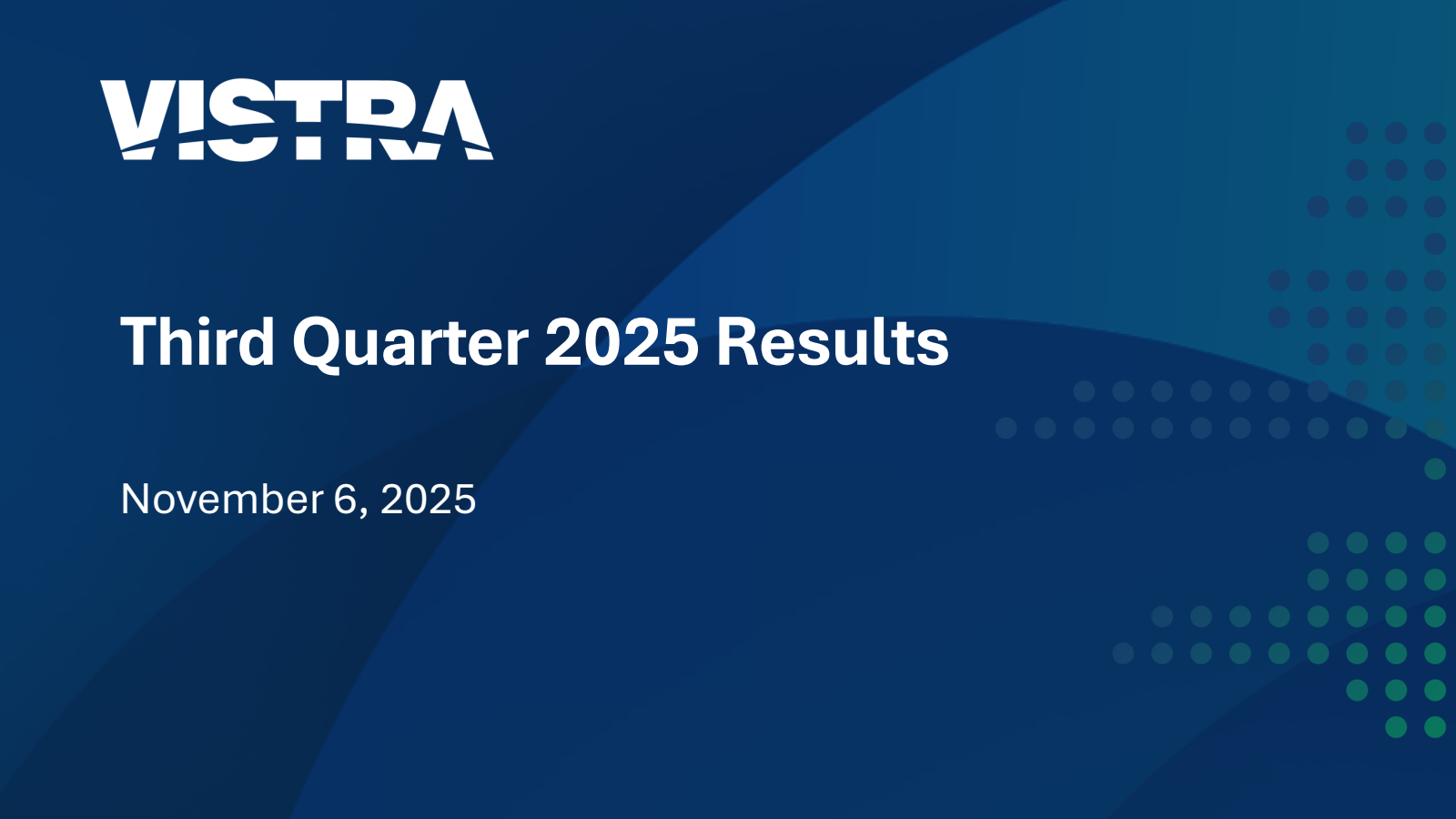 Vistra's Q3 2025 Slide Deck
