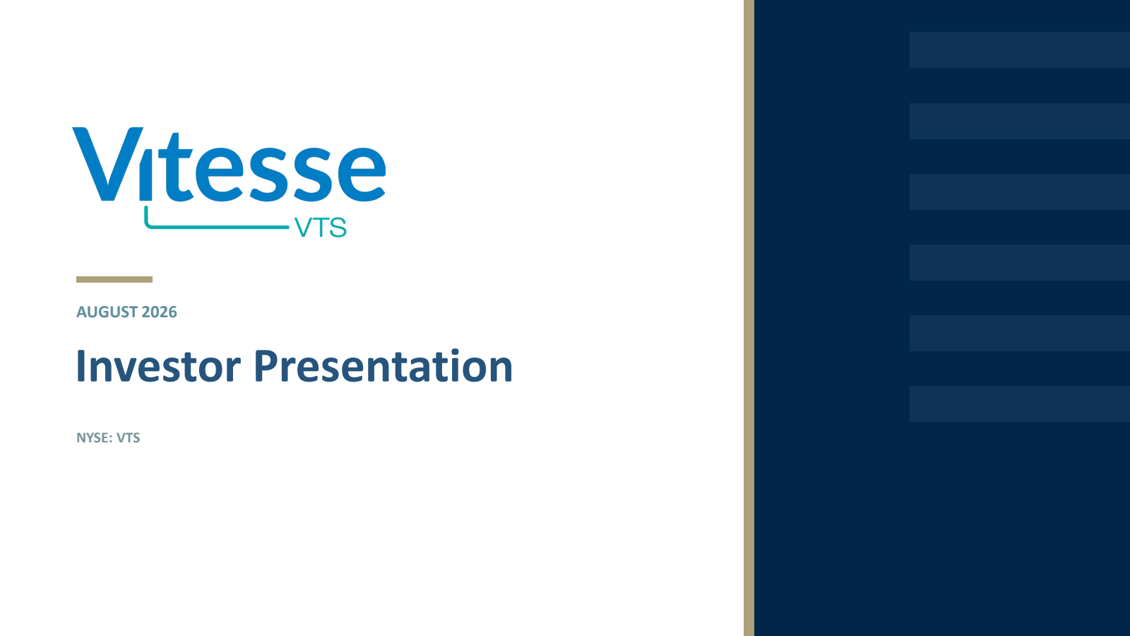 Vitesse Energy's Q2 2026 Slide Deck