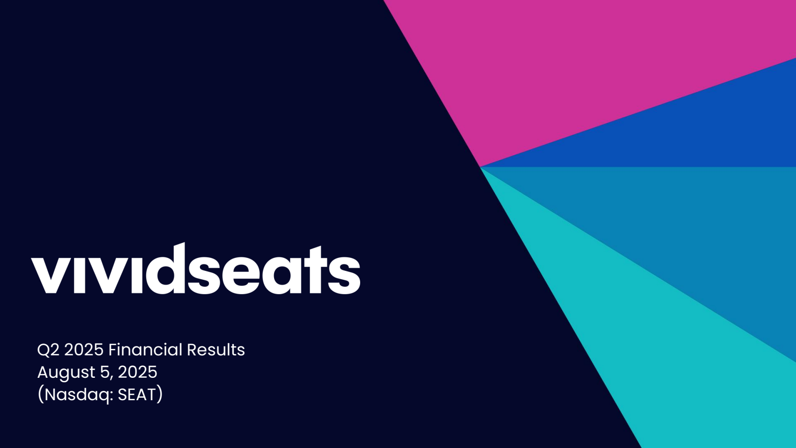 Vivid Seats' Q2 2025 Slide Deck