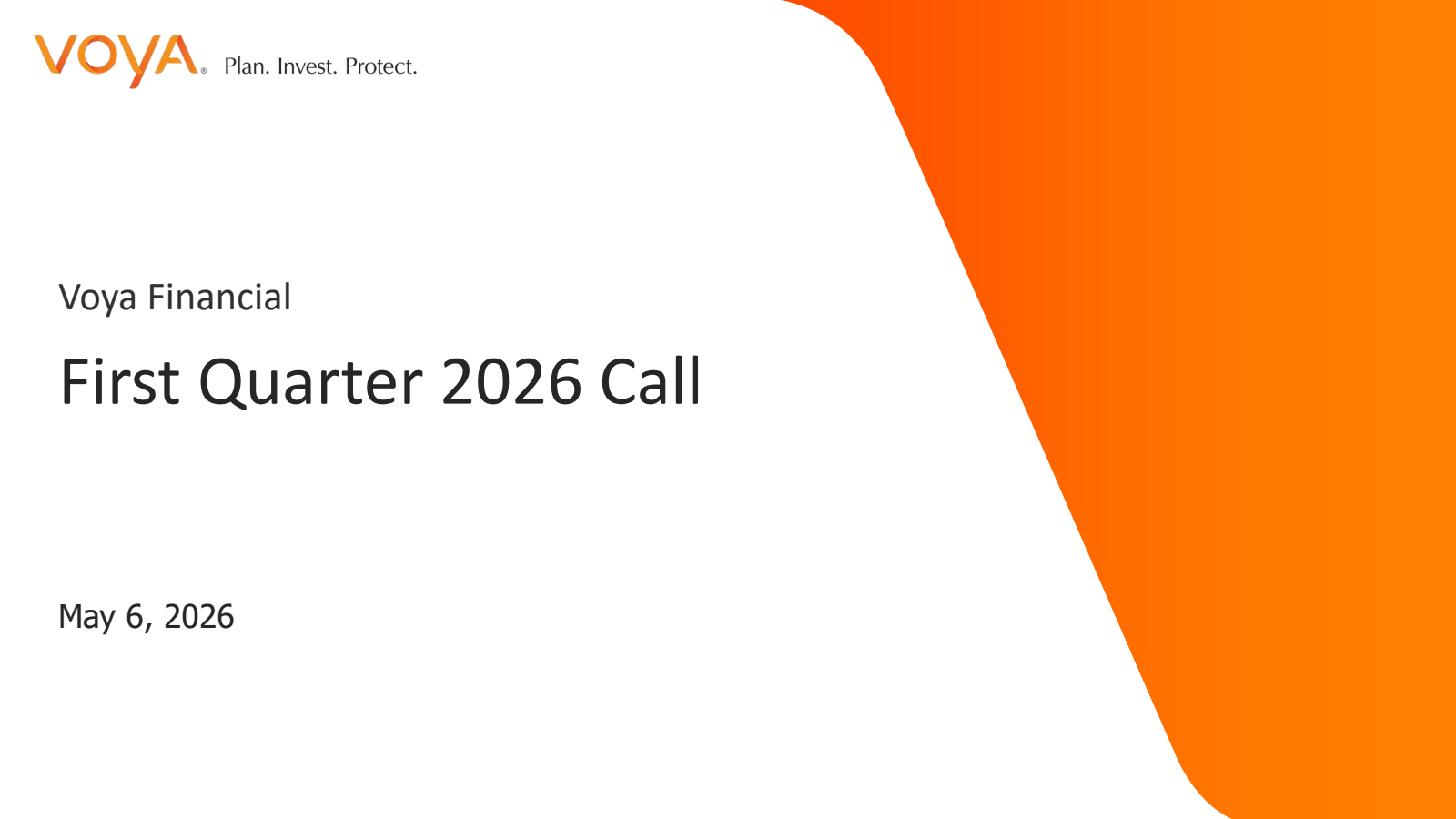 Voya Financial's Q1 2026 Slide Deck