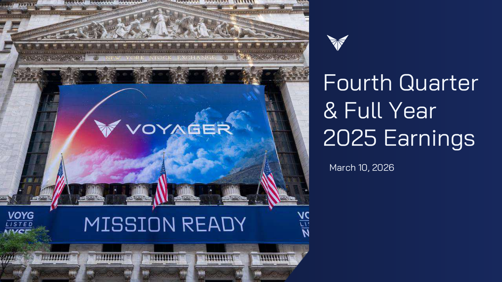Voyager Technologies' Q4 2025 Slide Deck