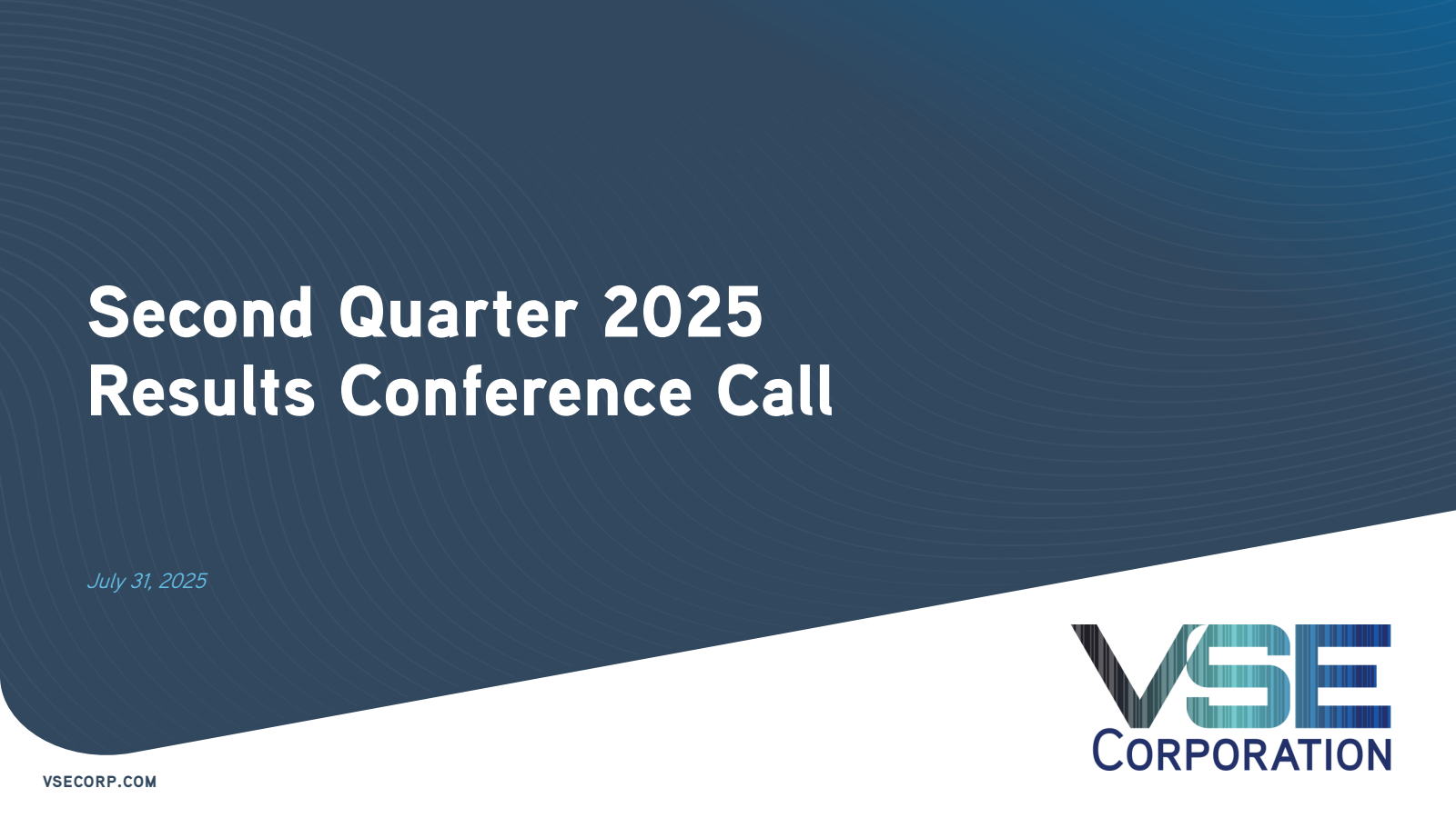 VSE's Q2 2025 Slide Deck