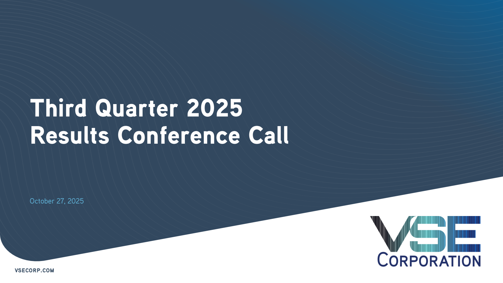 VSE's Q3 2025 Slide Deck