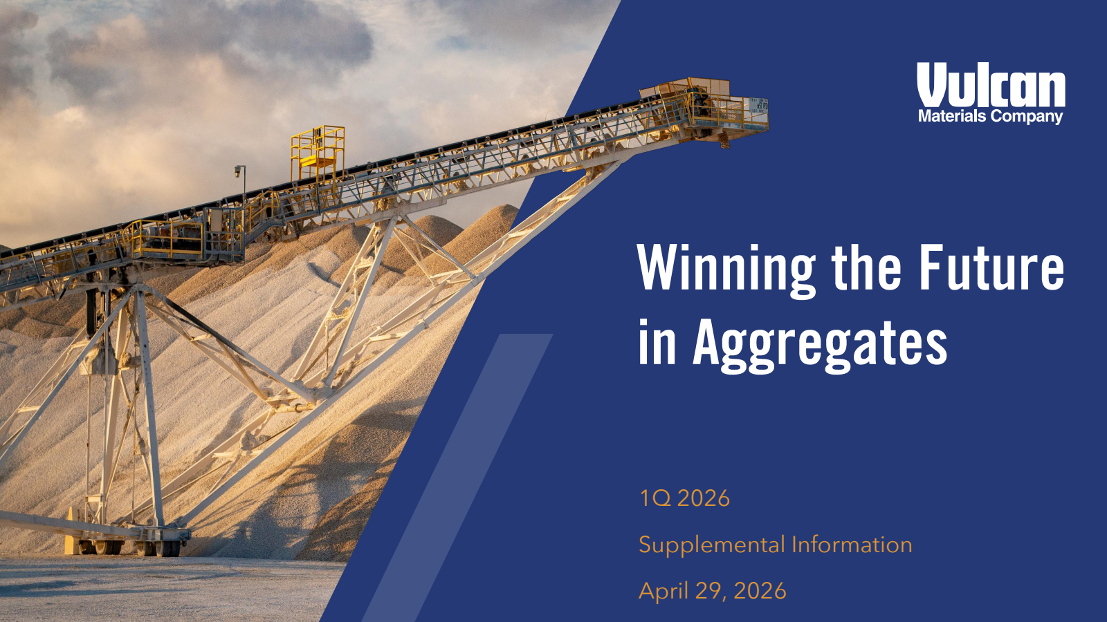 Vulcan Materials' Q1 2026 Slide Deck