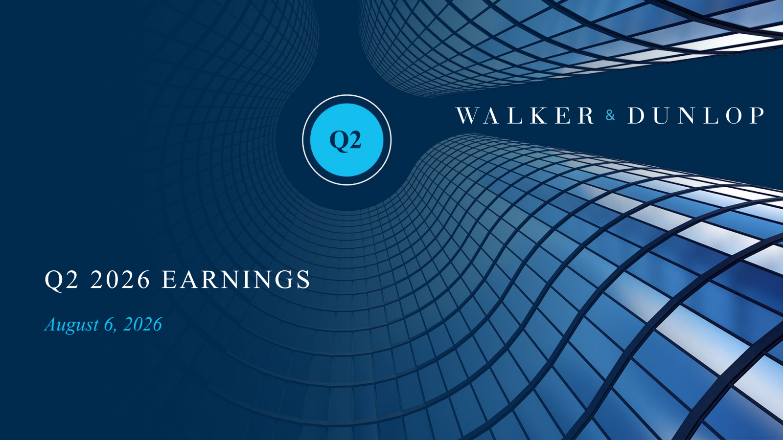 Walker & Dunlop's Q2 2026 Slide Deck