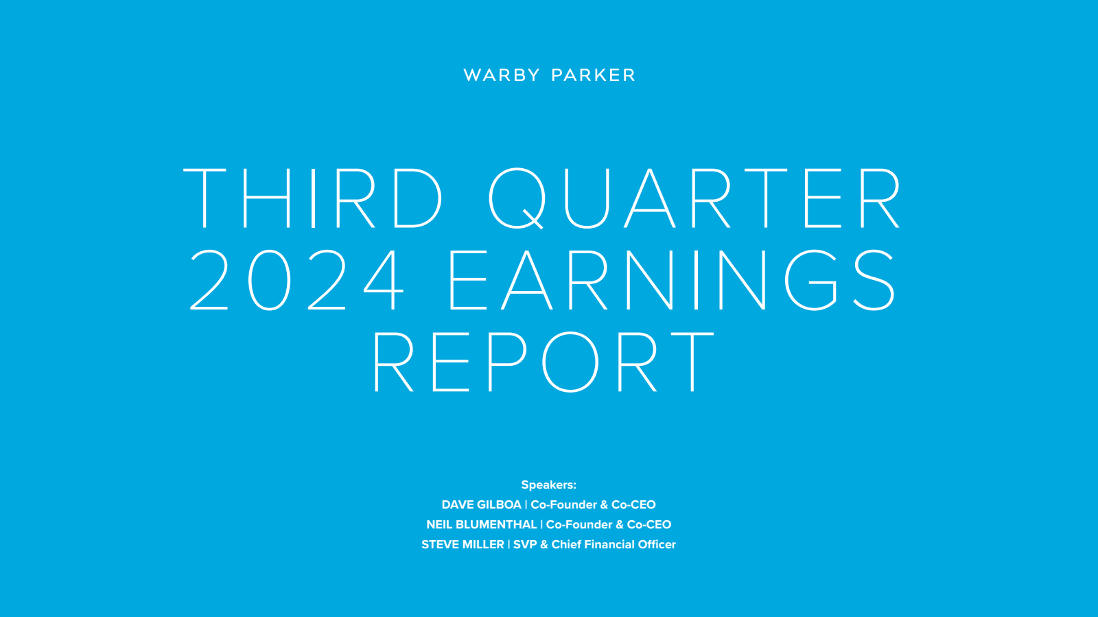 Warby Parker's Q3 2024 Slide Deck