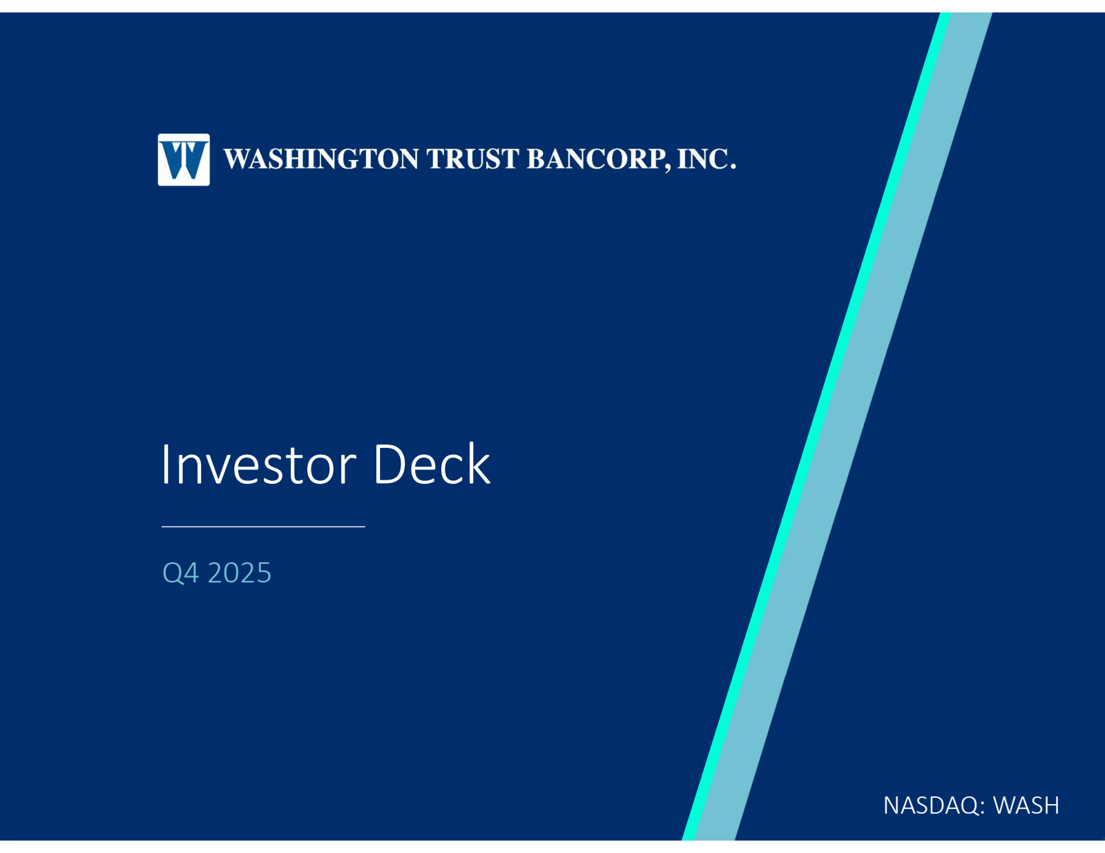 Washington Trust Bancorp's Q4 2025 Slide Deck