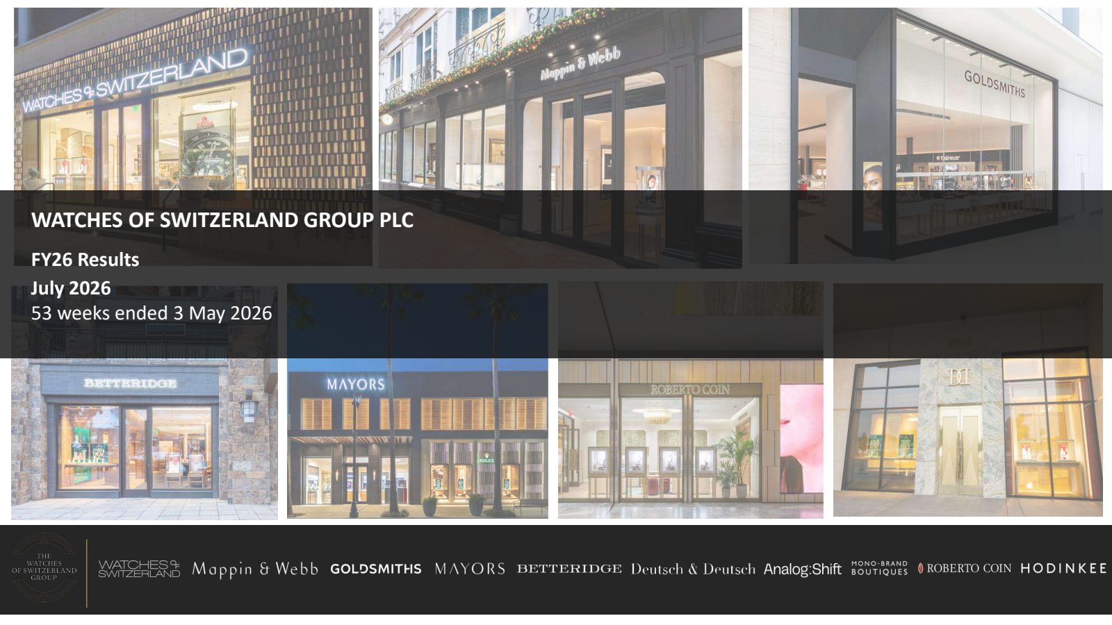 Watches of Switzerland Group's H2 2026 Slide Deck