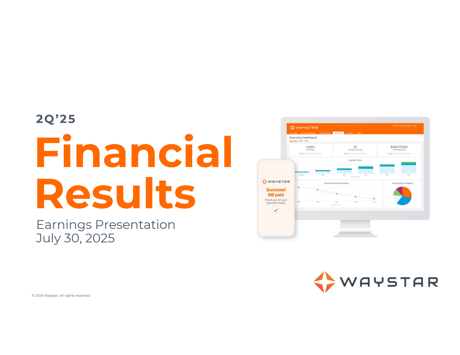 Waystar's Q2 2025 Slide Deck