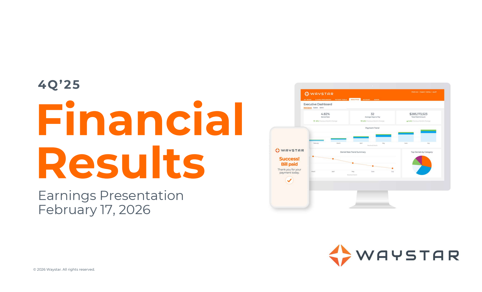 Waystar's Q4 2025 Slide Deck