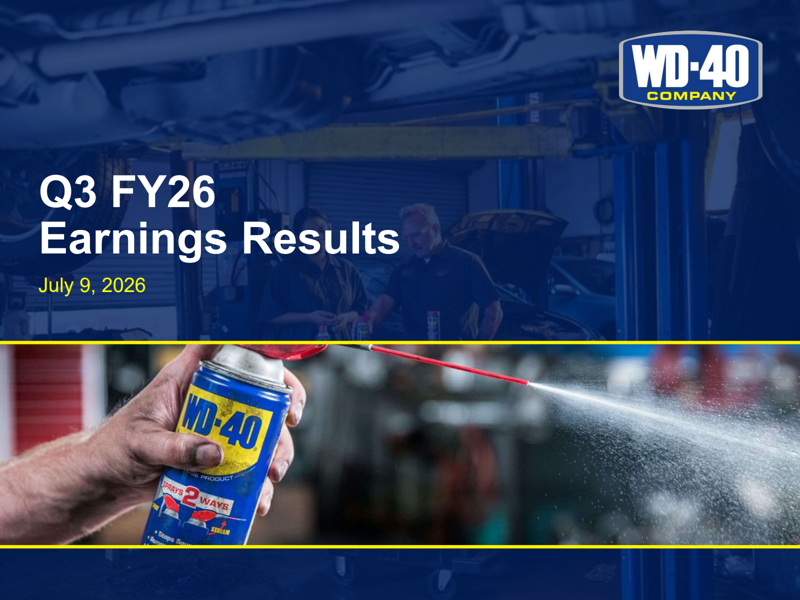 WD-40's Q3 2026 Slide Deck