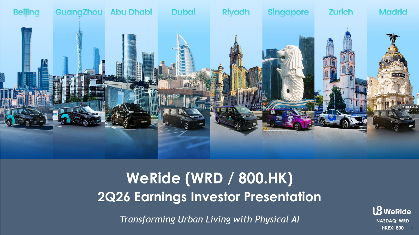 WeRide's Q2 2026 Slide Deck
