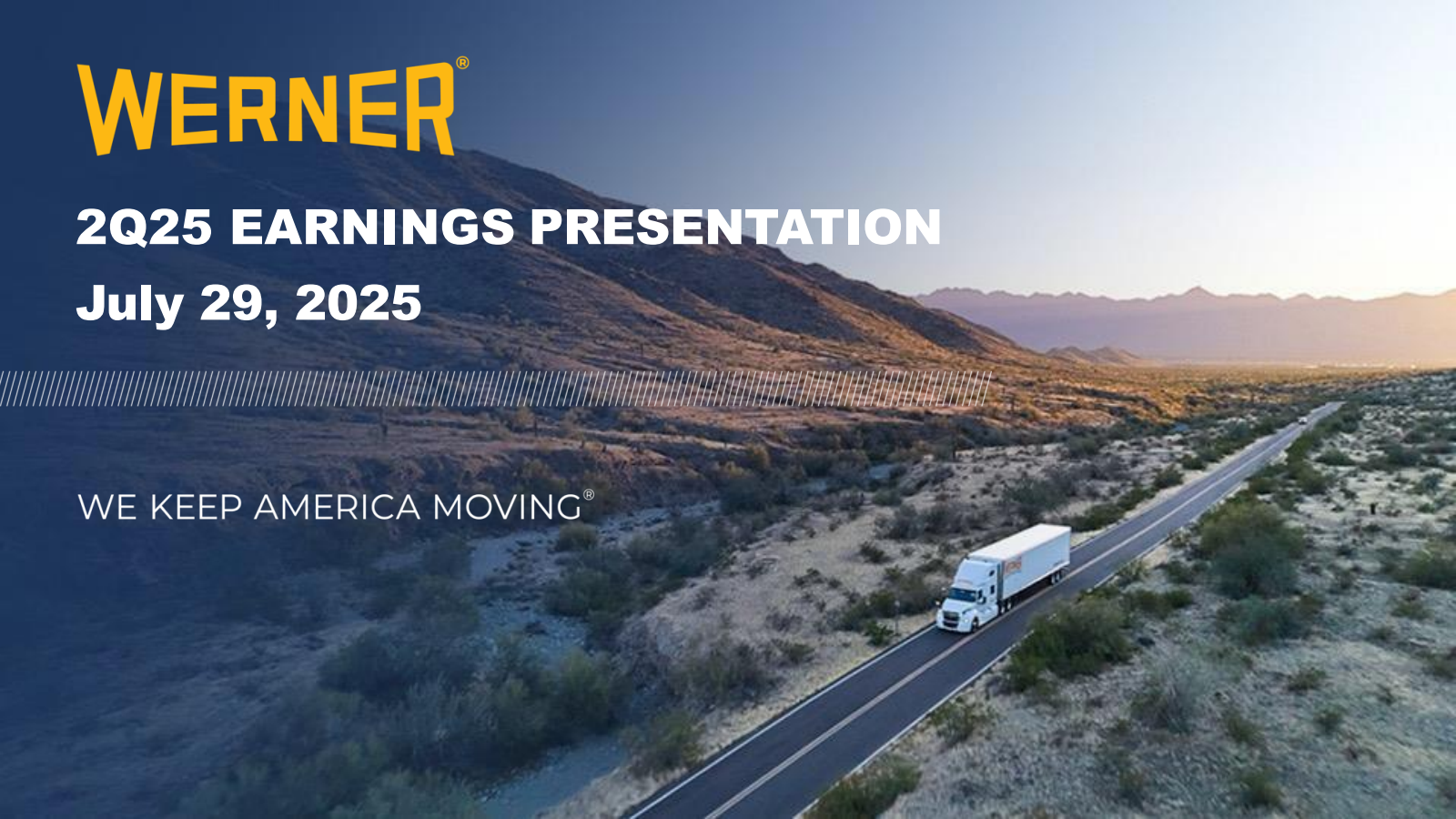 Werner Enterprises' Q2 2025 Slide Deck