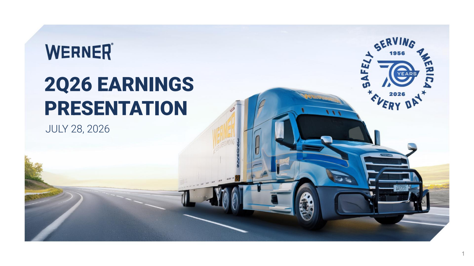 Werner Enterprises' Q2 2026 Slide Deck
