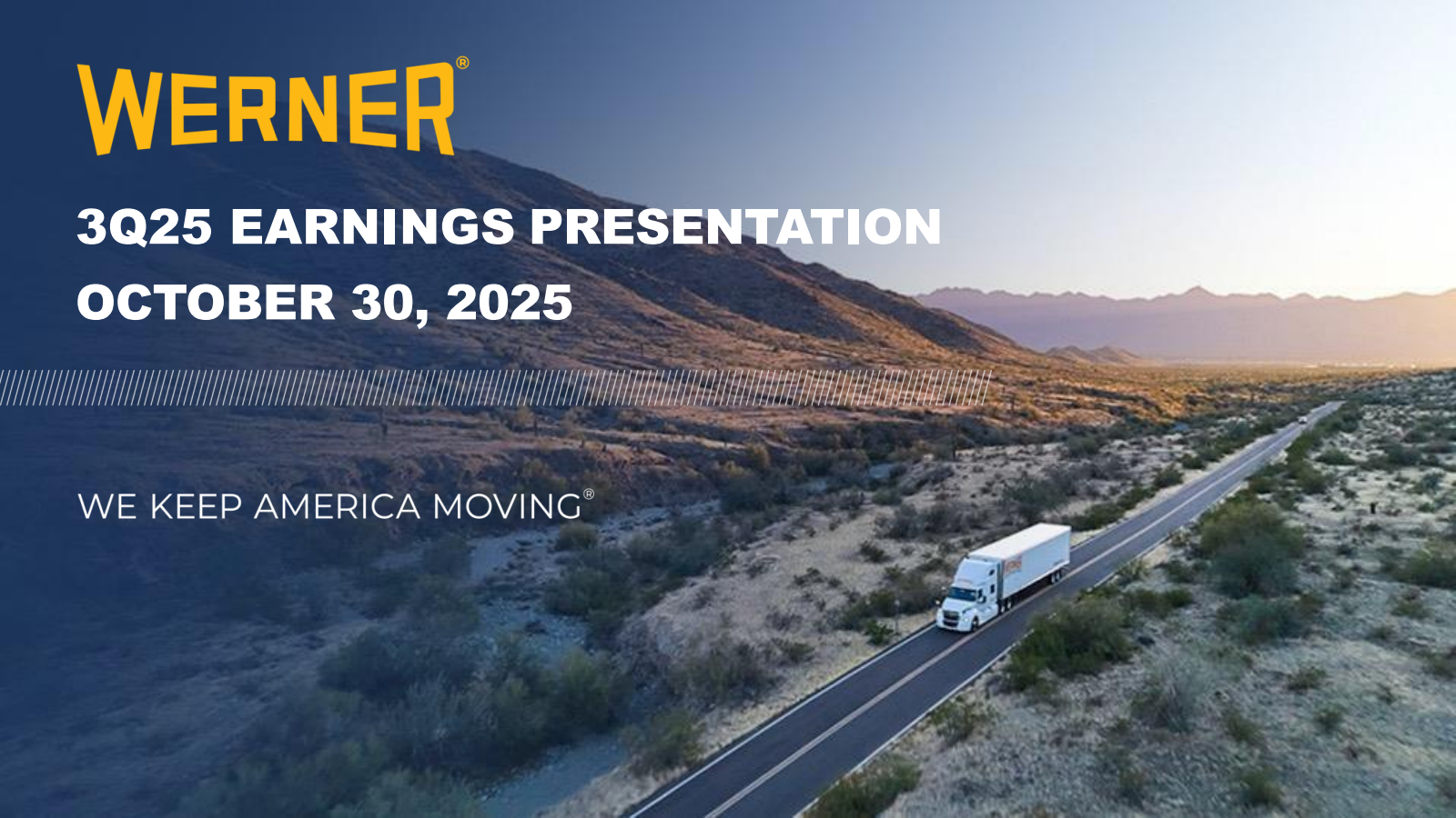 Werner Enterprises' Q3 2025 Slide Deck