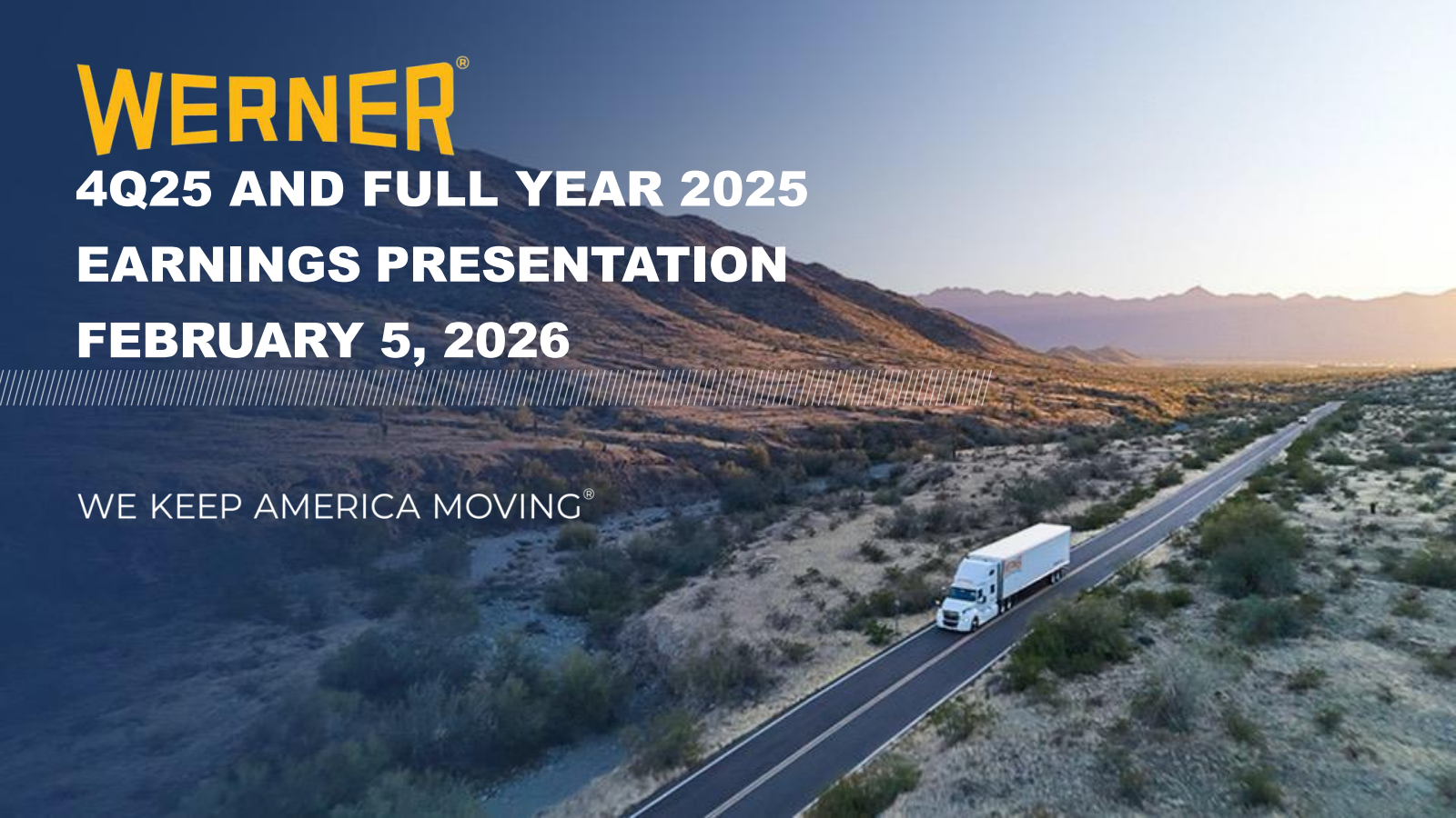 Werner Enterprises' Q4 2025 Slide Deck