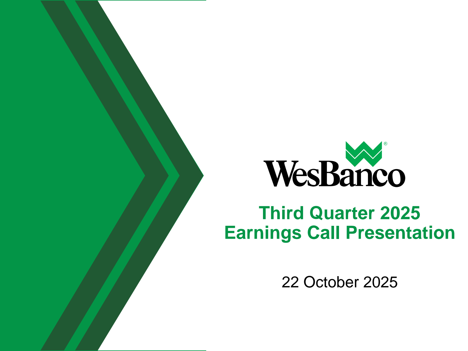 WesBanco's Q3 2025 Slide Deck