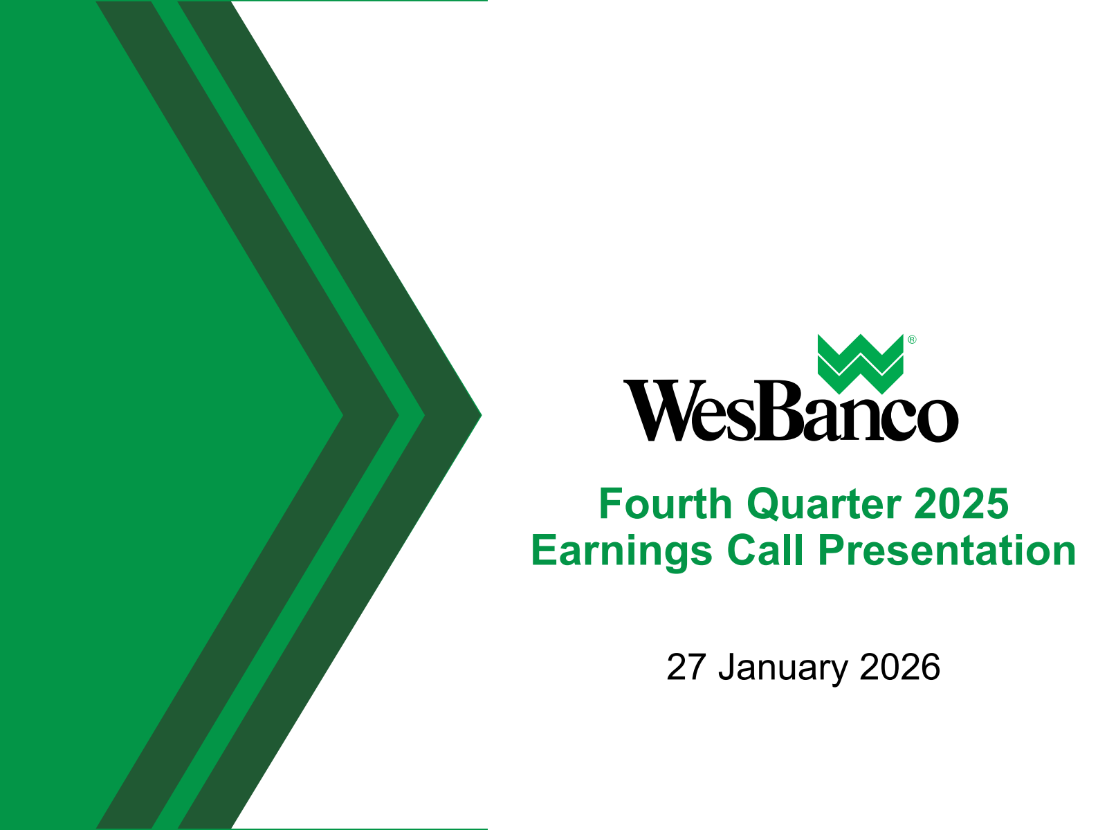 WesBanco's Q4 2025 Slide Deck