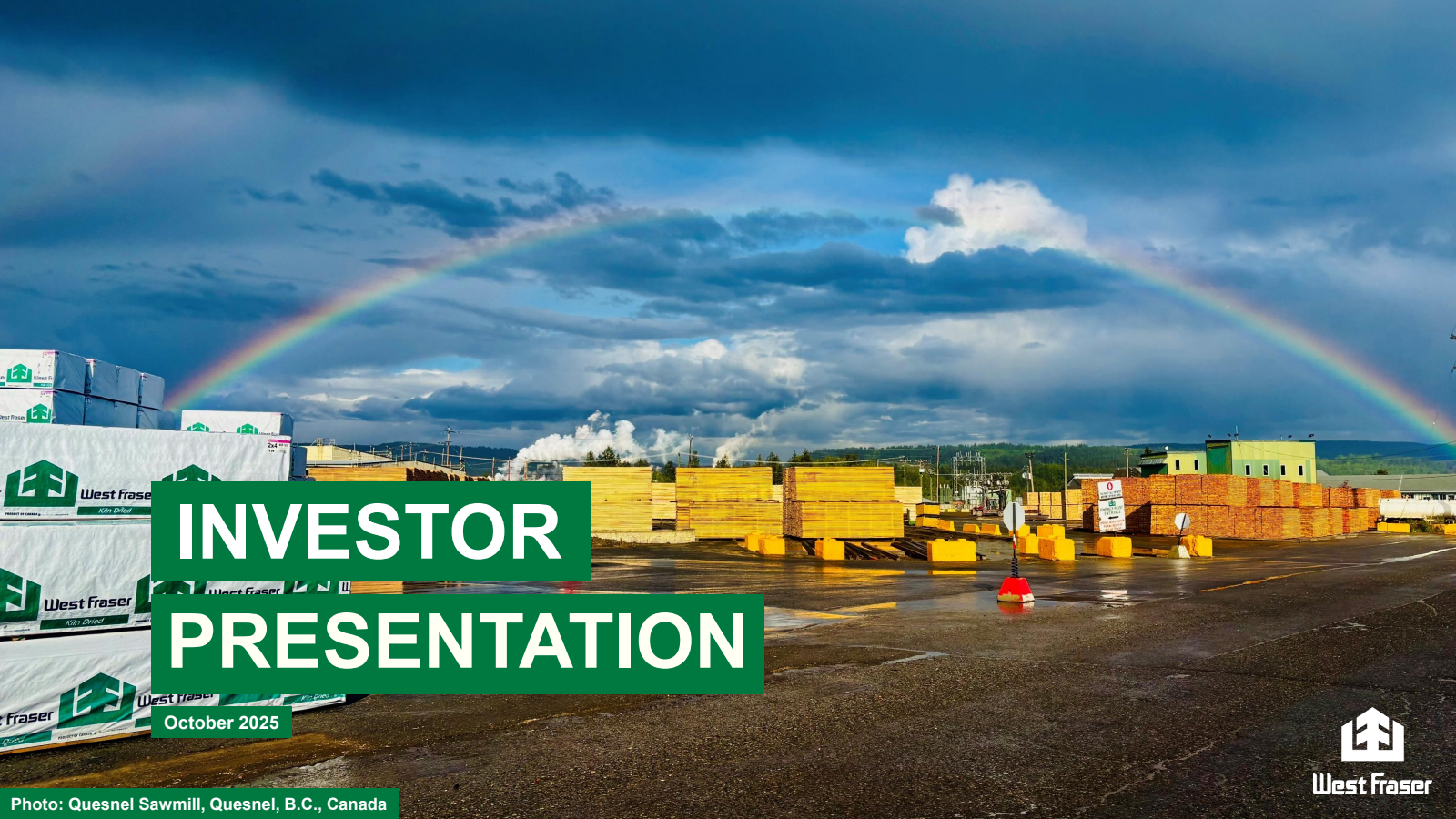 West Fraser Timber's Q3 2025 Slide Deck