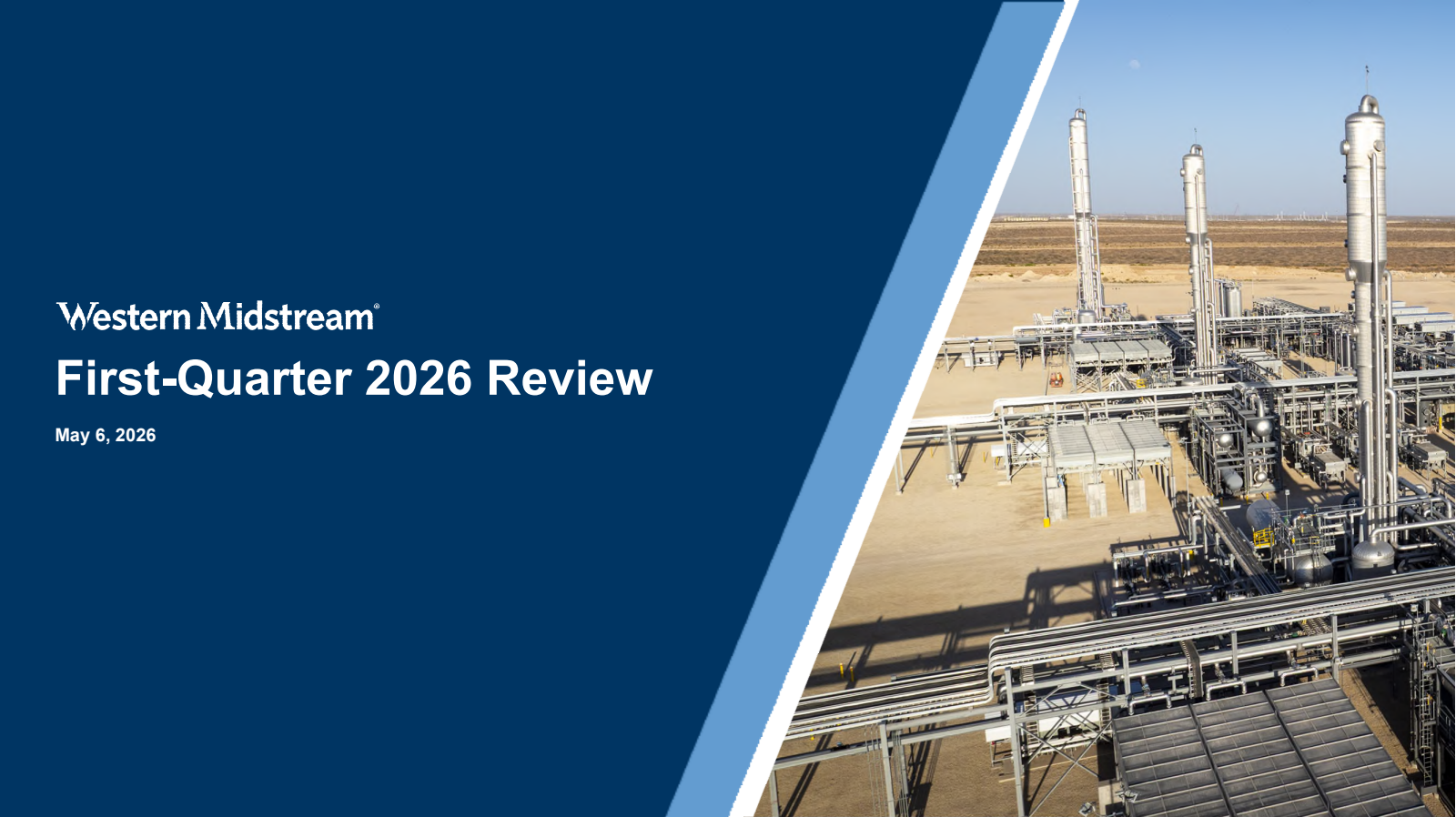 Western Midstream Partners' Q1 2026 Slide Deck