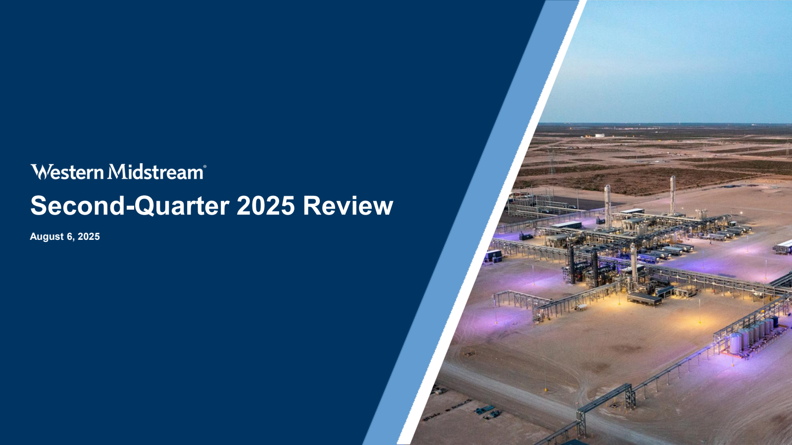 Western Midstream Partners' Q2 2025 Slide Deck