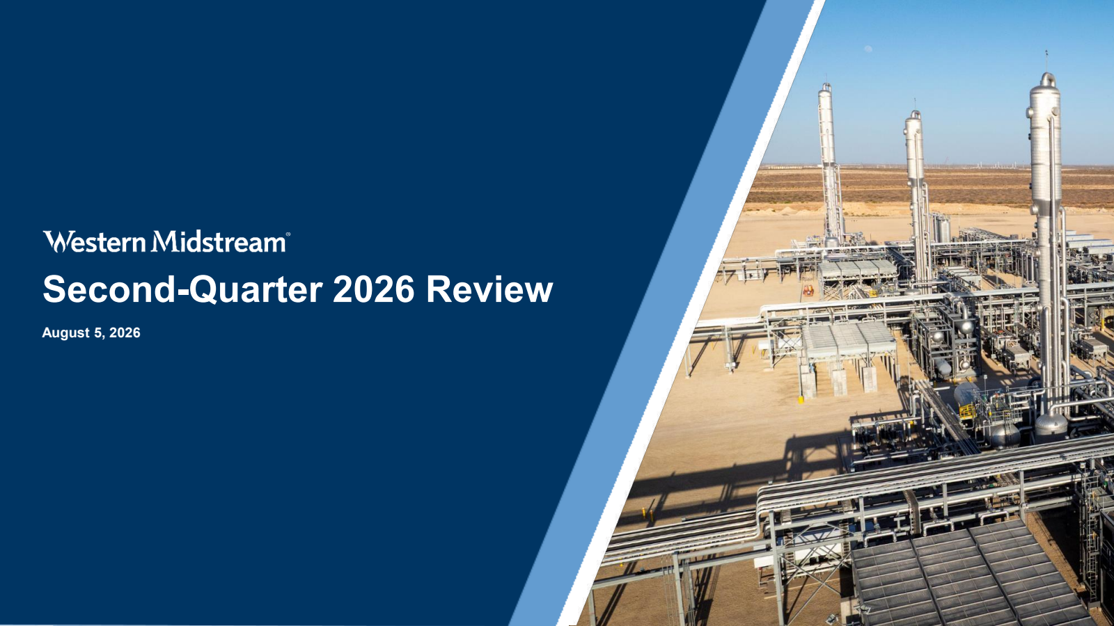 Western Midstream Partners' Q2 2026 Slide Deck
