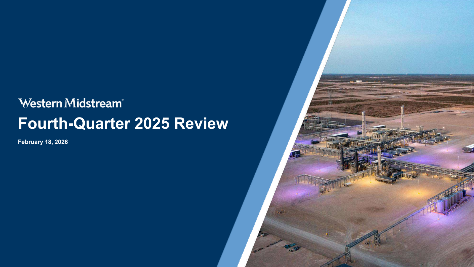 Western Midstream Partners' Q4 2025 Slide Deck