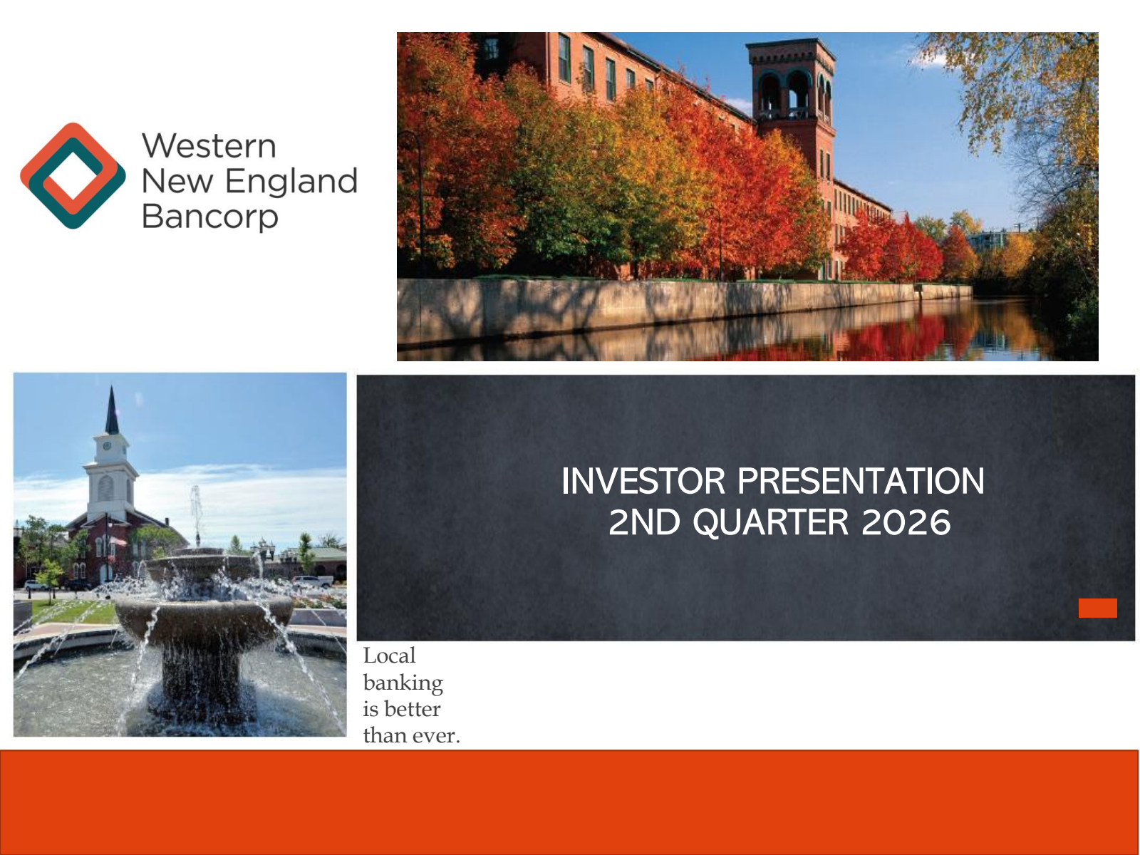 Western New England Bancorp's Q2 2026 Slide Deck