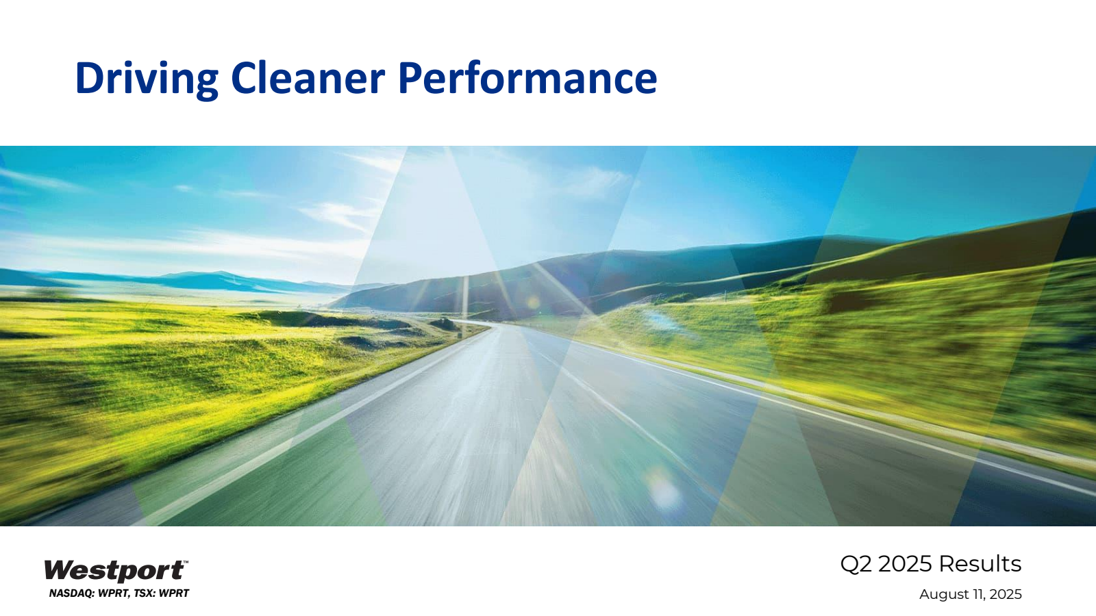 Westport Fuel Systems' Q2 2025 Slide Deck