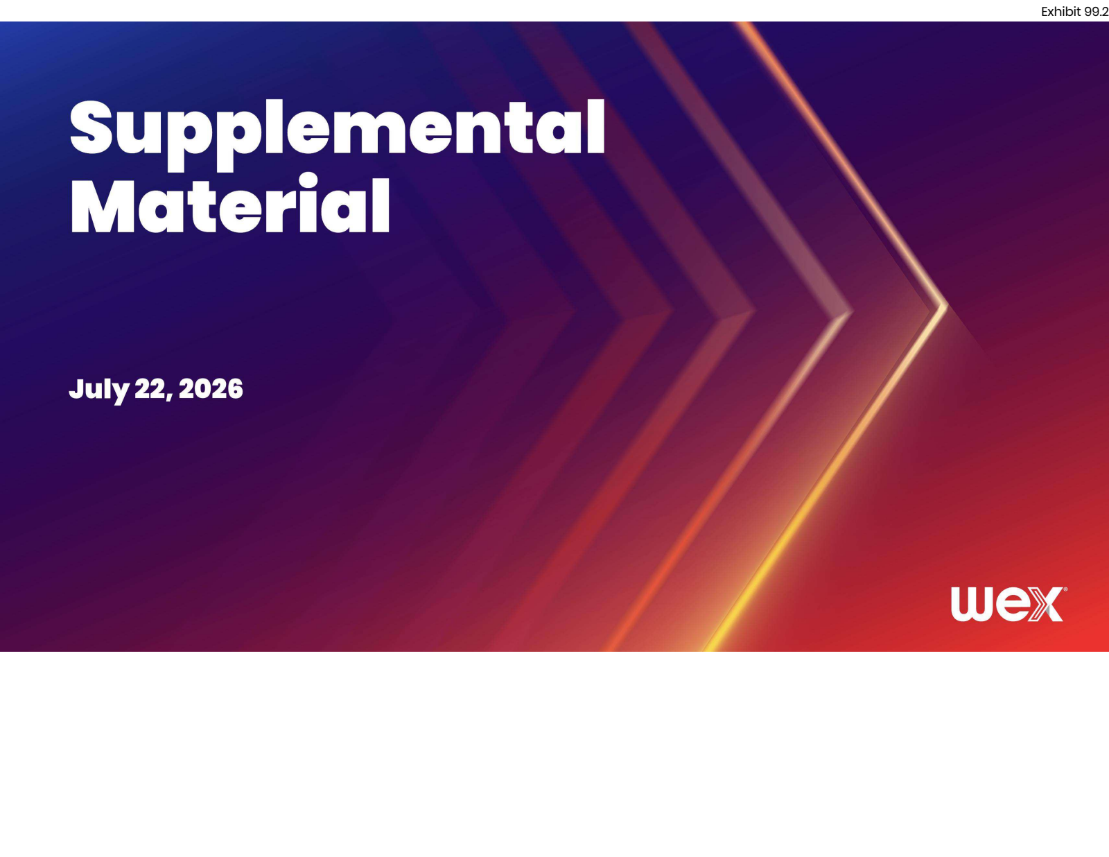 WEX's Q2 2026 Slide Deck