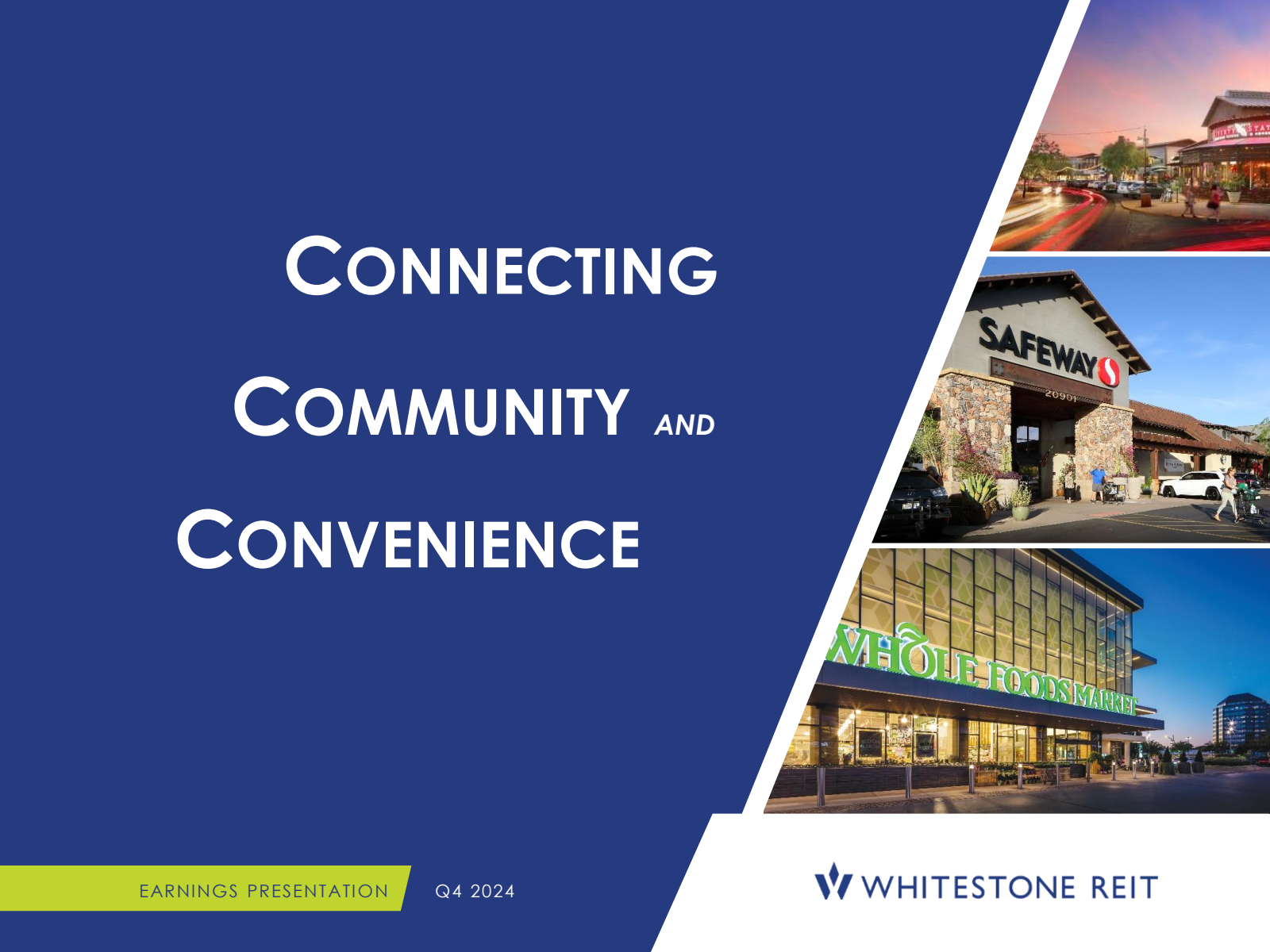 Whitestone REIT's Q4 2023 Slide Deck