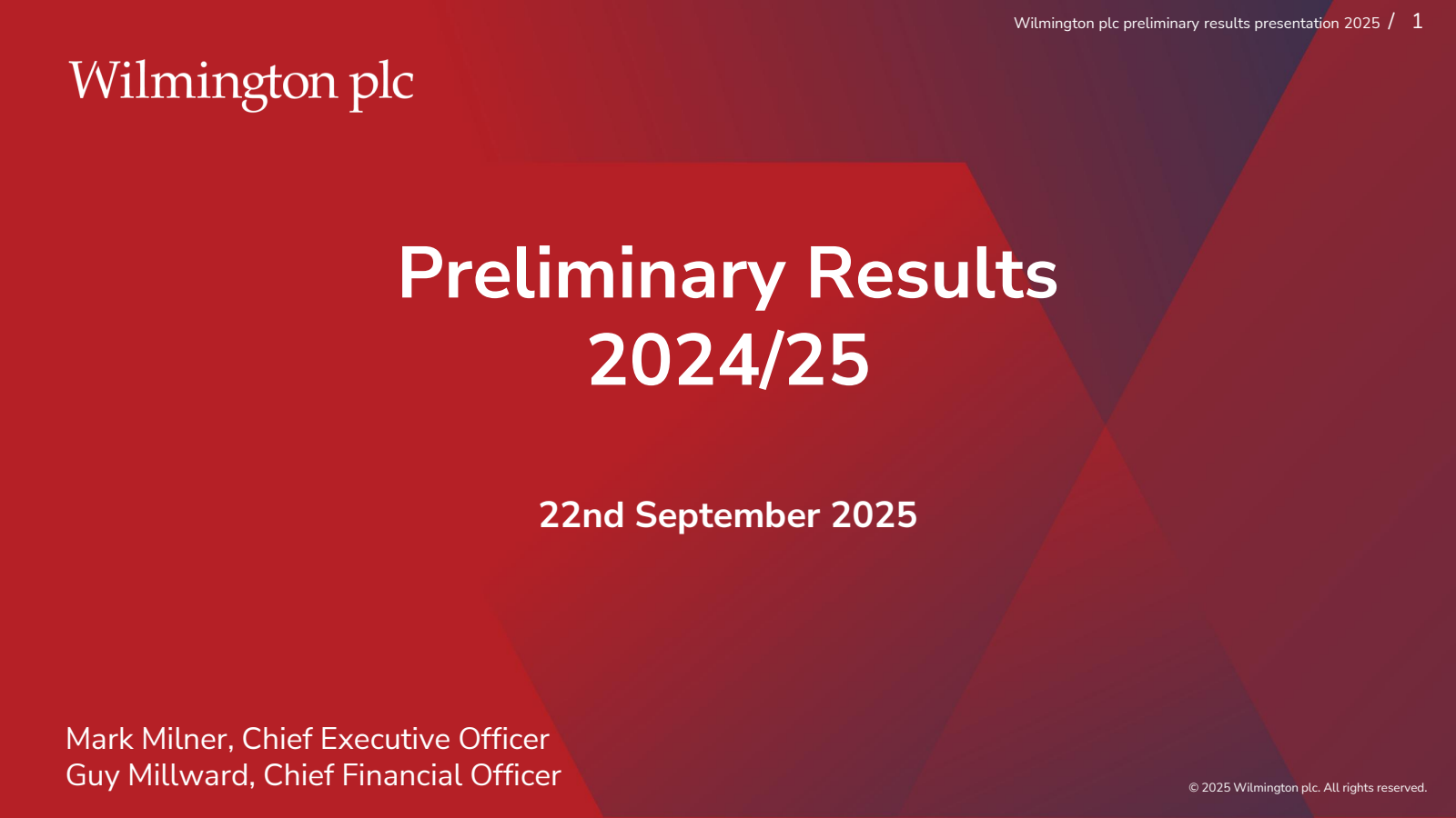 Wilmington's H2 2025 Slide Deck
