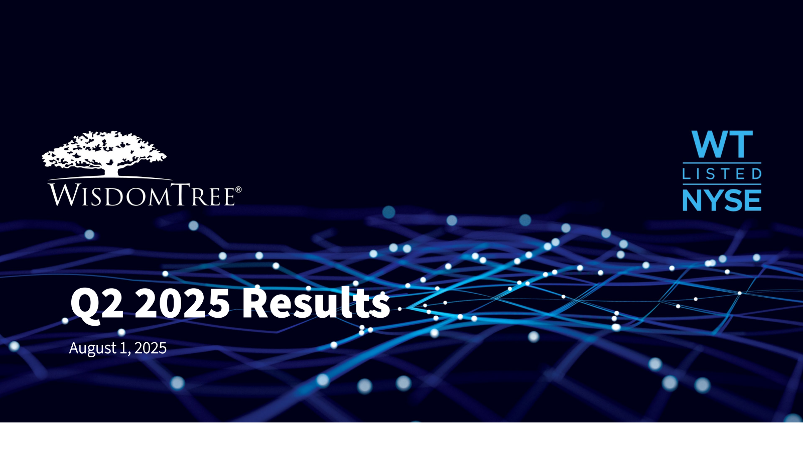 WisdomTree's Q2 2025 Slide Deck