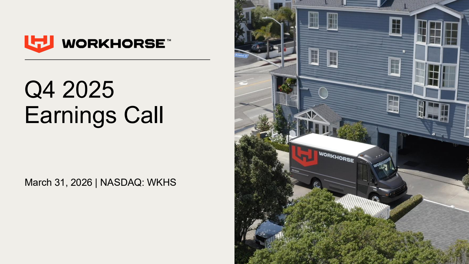 Workhorse Group's Q4 2025 Slide Deck