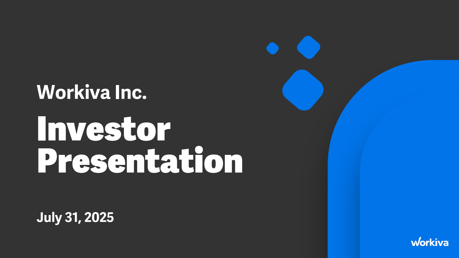 Workiva's Q2 2025 Slide Deck