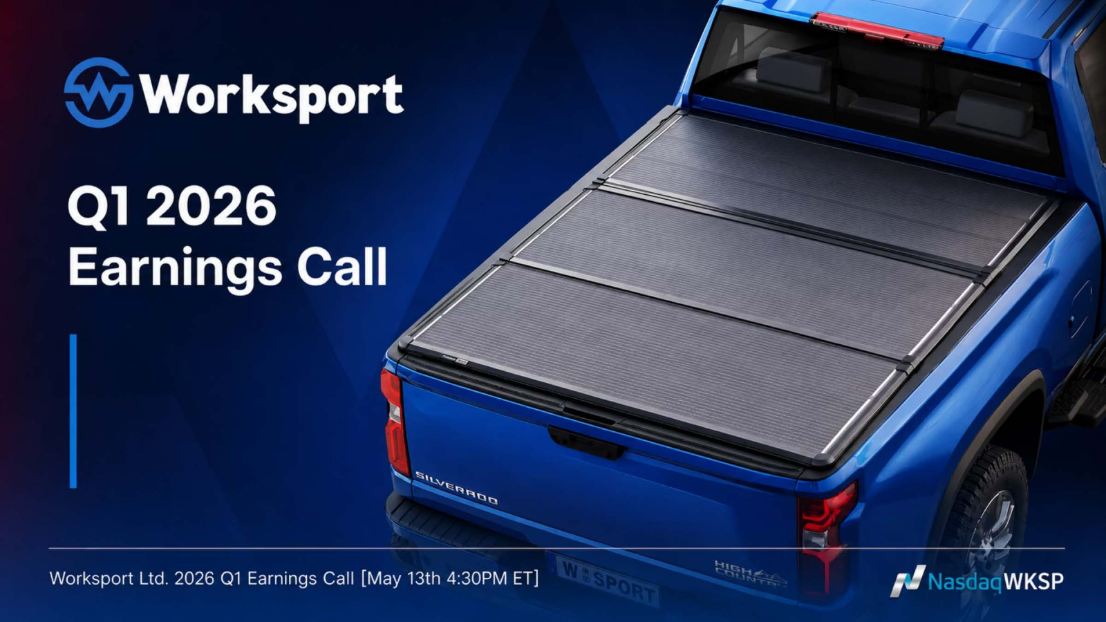 Worksport's Q1 2026 Slide Deck