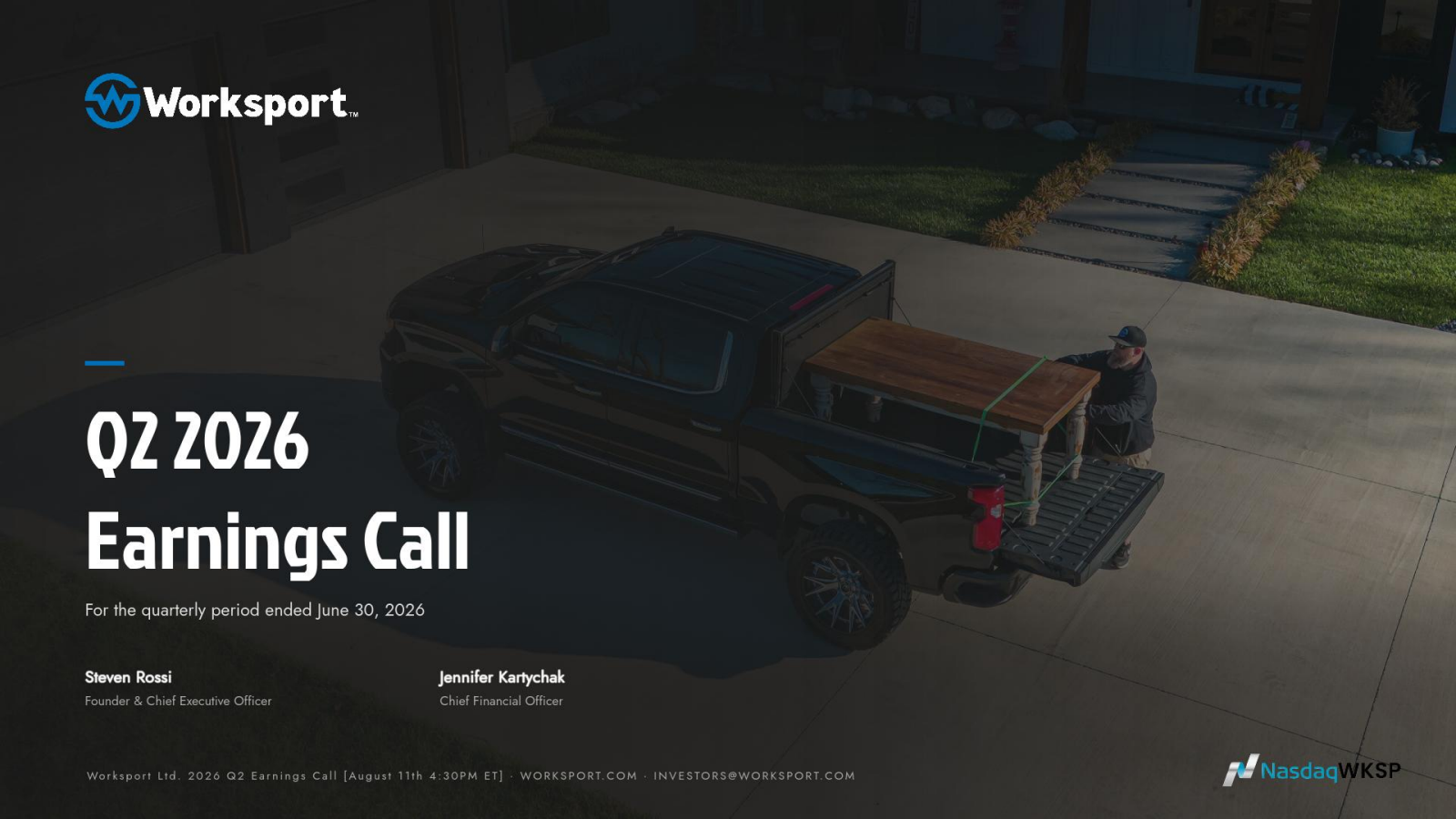 Worksport's Q2 2026 Slide Deck