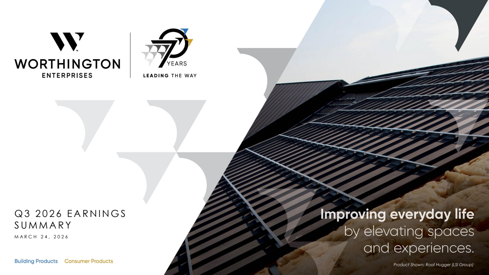 Worthington Enterprises' Q3 2026 Slide Deck