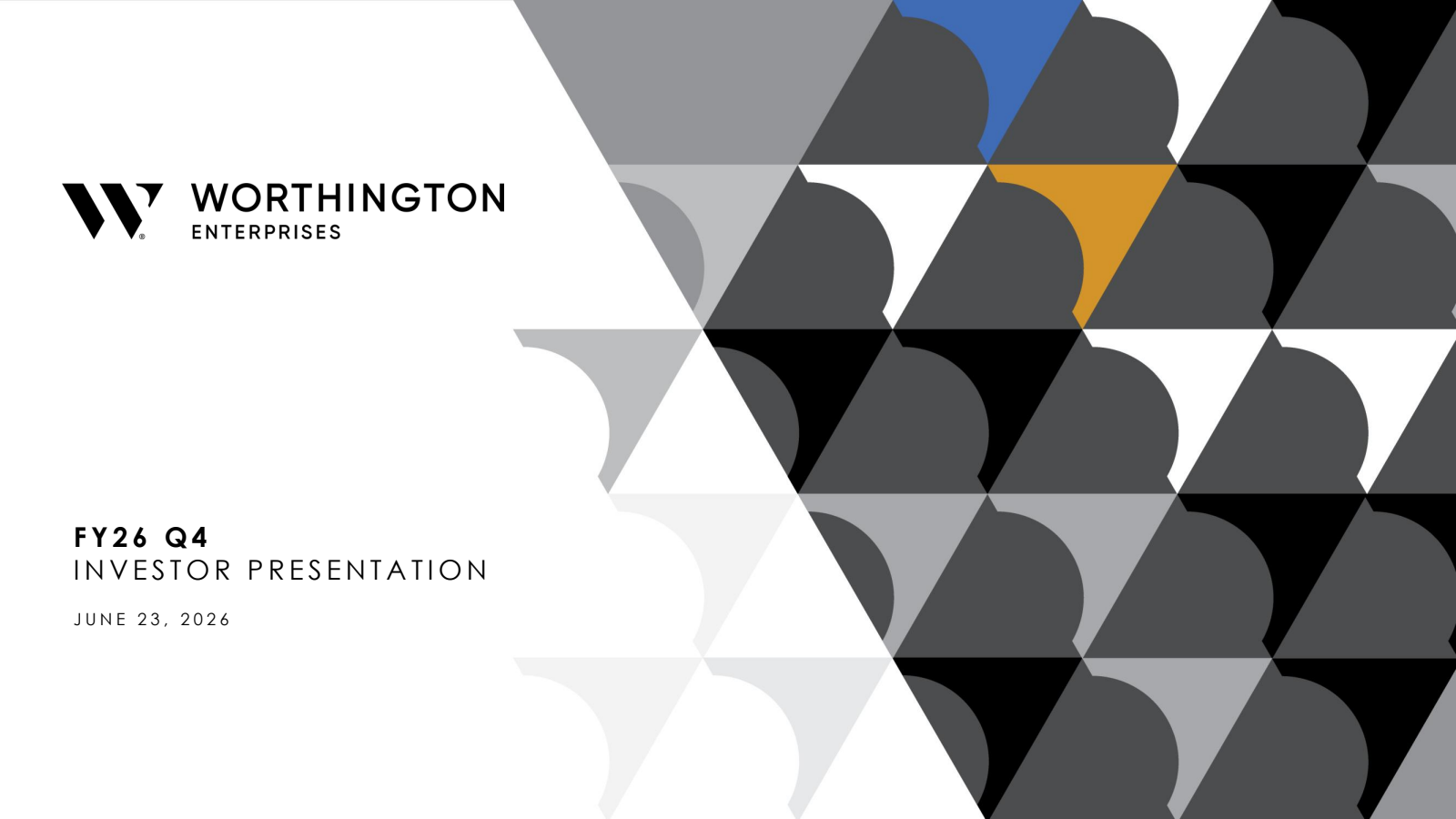 Worthington Enterprises' Q4 2026 Slide Deck