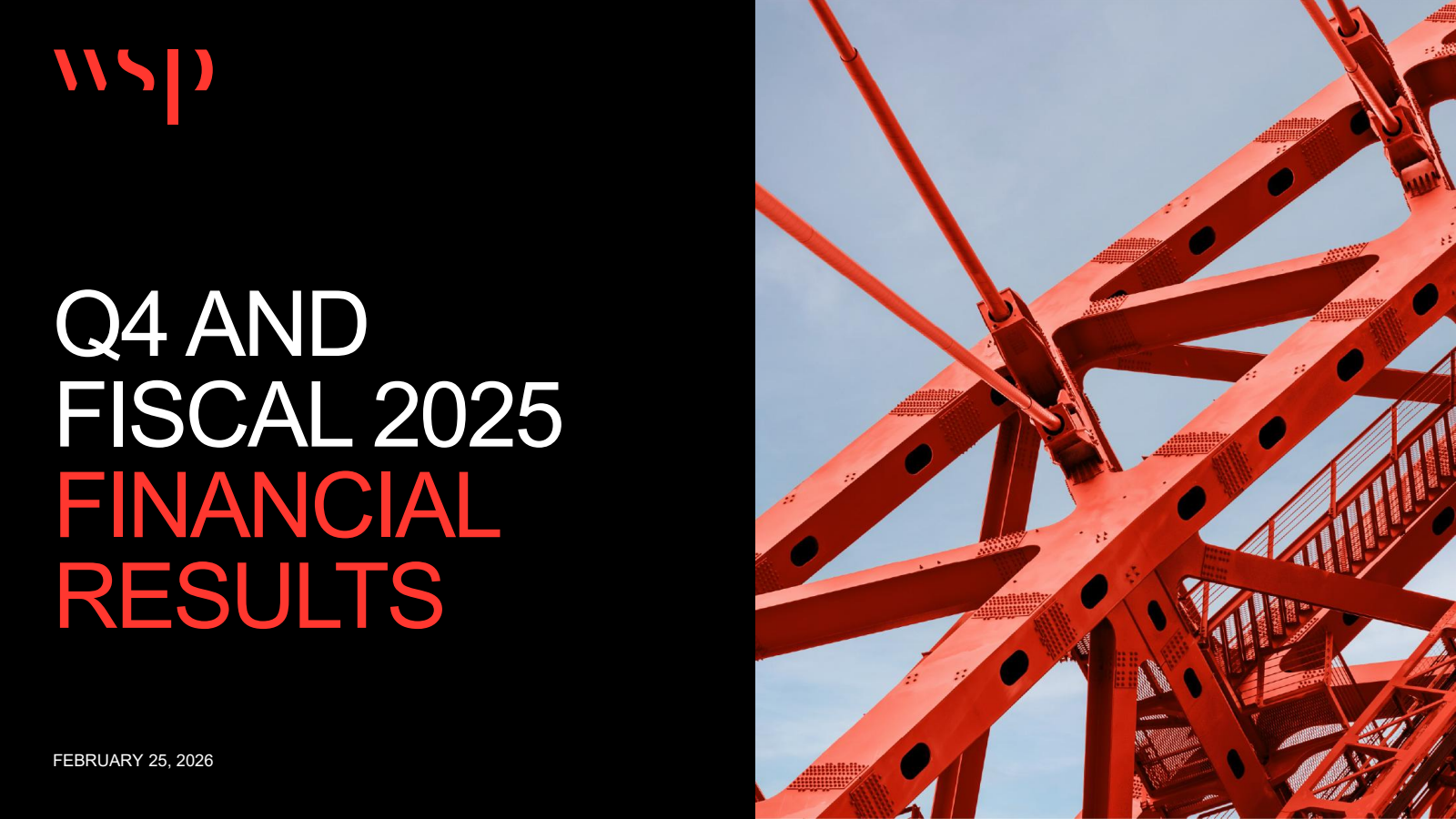 WSP Global's Q4 2025 Slide Deck