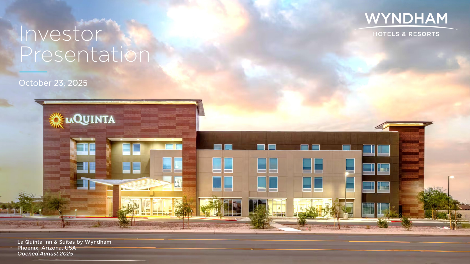 Wyndham Hotels & Resorts' Q3 2025 Slide Deck