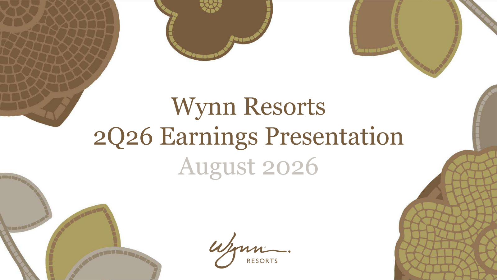 Wynn Resorts' Q2 2026 Slide Deck