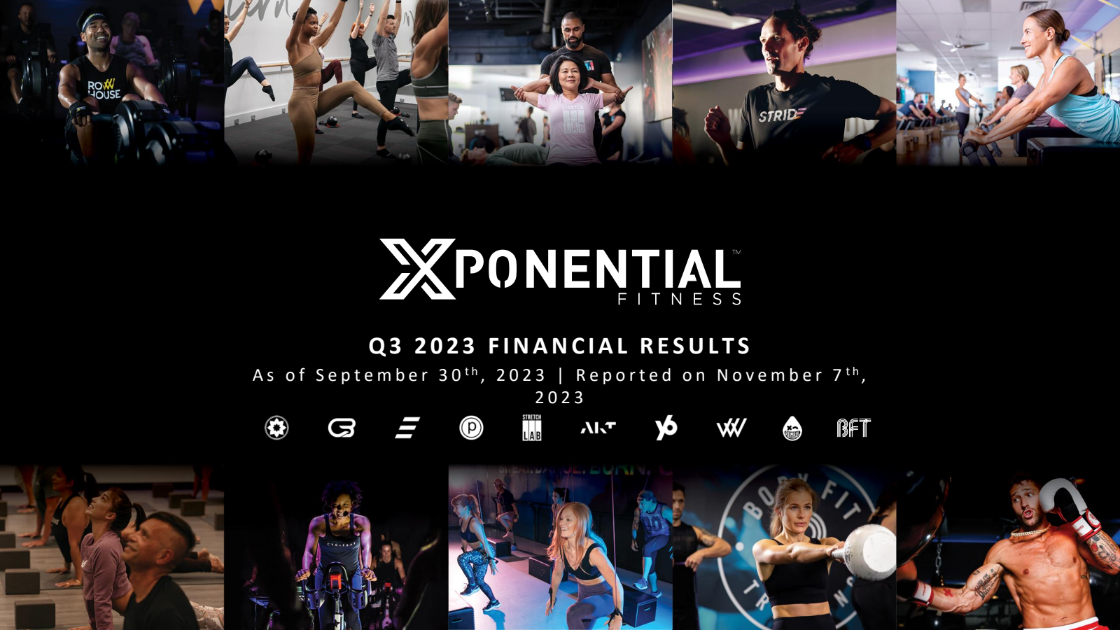 Xponential Fitness' Q3 2023 Slide Deck