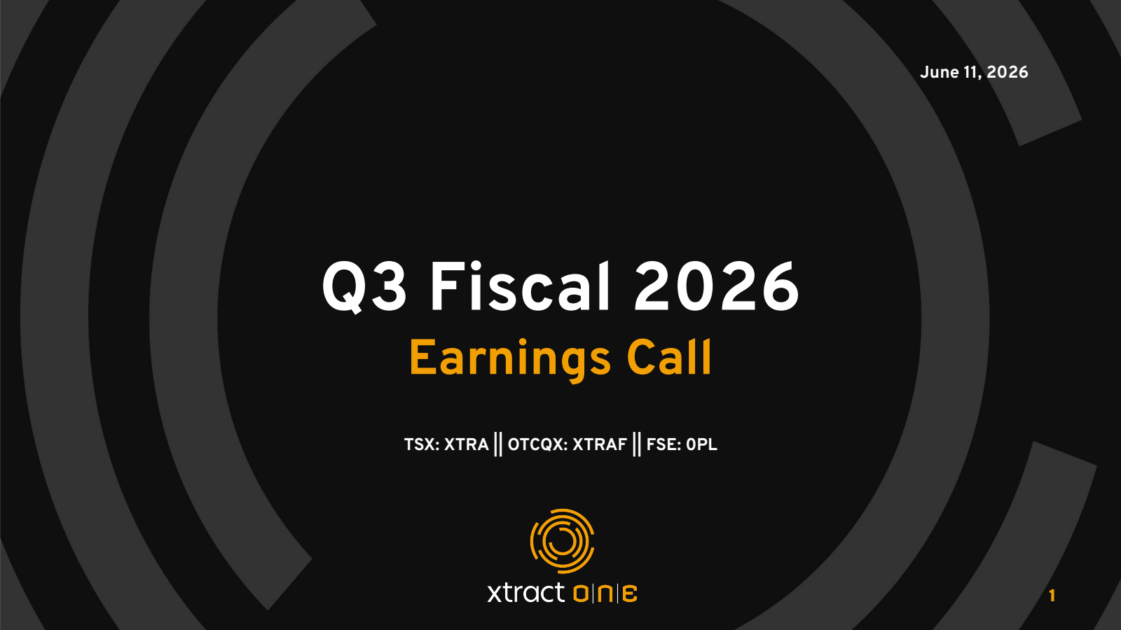 Xtract One Technologies' Q3 2026 Slide Deck