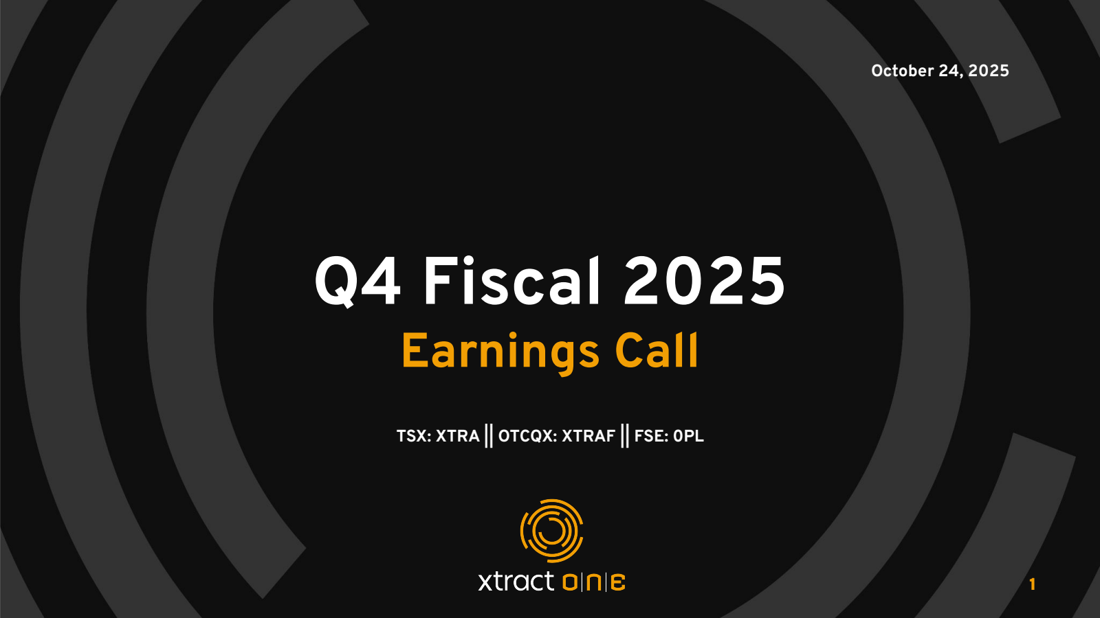 Xtract One Technologies' Q4 2025 Slide Deck